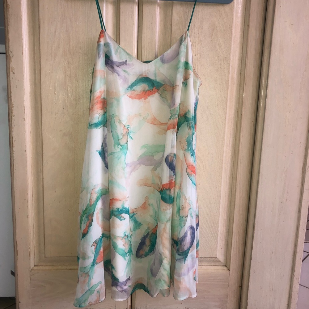 Zara watercolor dress